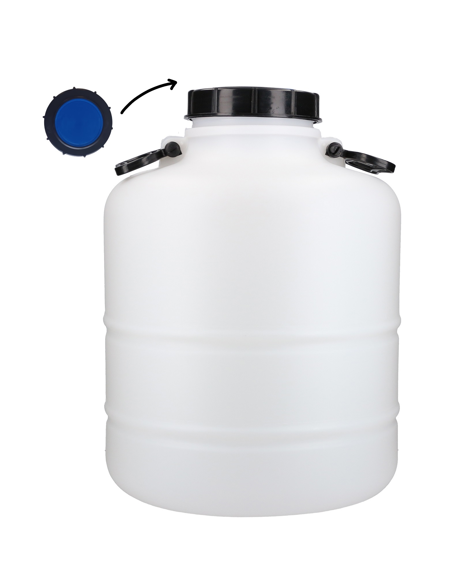 Bidón redondo con dos asas de plástico FAHER